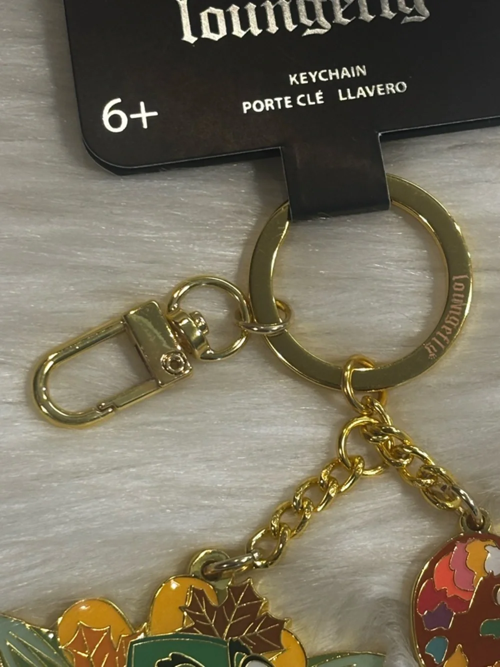 Loungefly Disney Tangled Pascal Color Changing Multi-Charm Keychain NWT